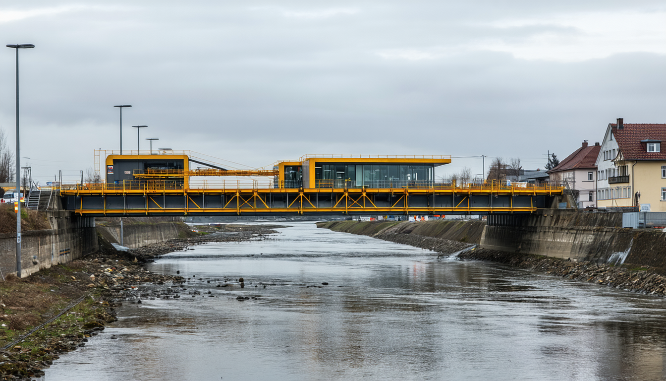 reprise des travaux pour la construction d'un nouveau pont au nord de mâcon, remplaçant un ouvrage centenaire afin d'améliorer la sécurité et la mobilité dans la région.